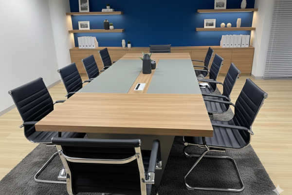 Aldrich Boardroom Table & Roomly Office Chair Set