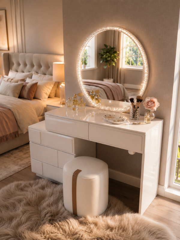 Isabella Dressing Table with LED Mirror