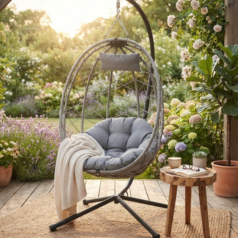 Oliver Hanging Egg Swing Chair with Stand