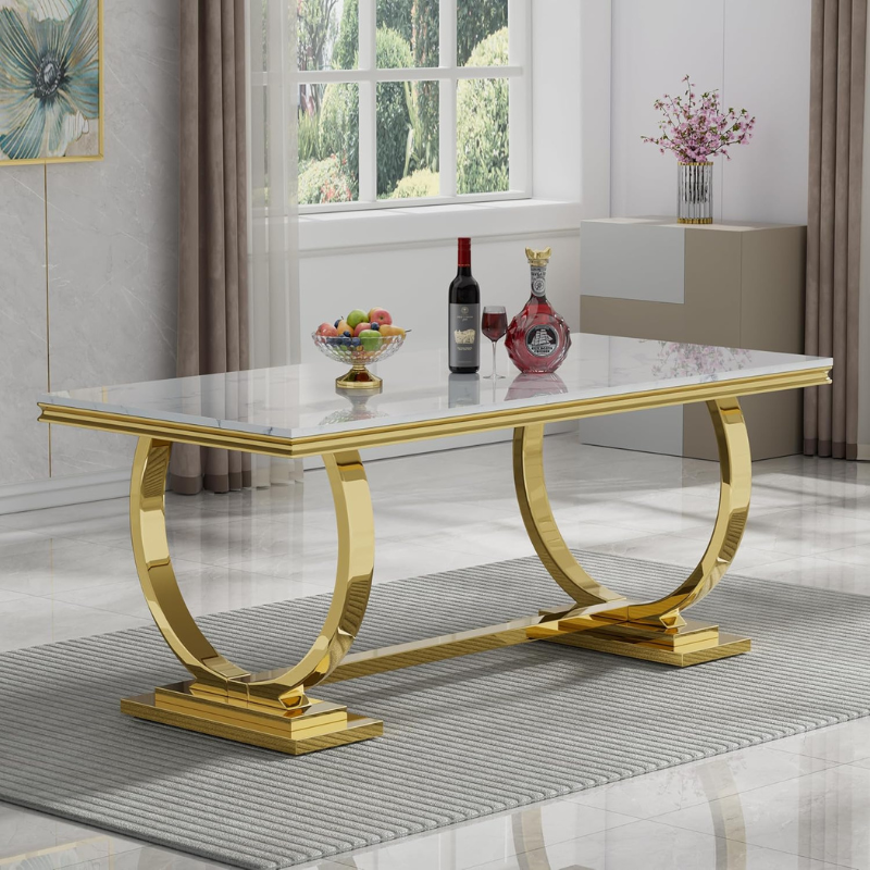 Beverly Luxury Marble Dining Table - Image 4