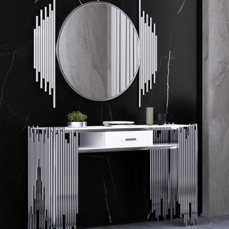 Luxury Vertical Accent Wall Mirror - Image 3