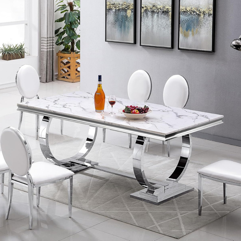 Beverly Luxury Marble Dining Table - Image 5