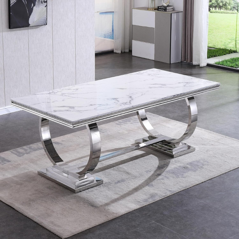 Beverly Luxury Marble Dining Table - Image 6