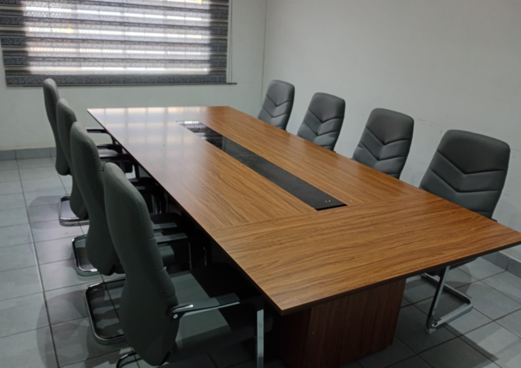 Vidal 2 Boardroom Table & 8 Camo Office Chairs