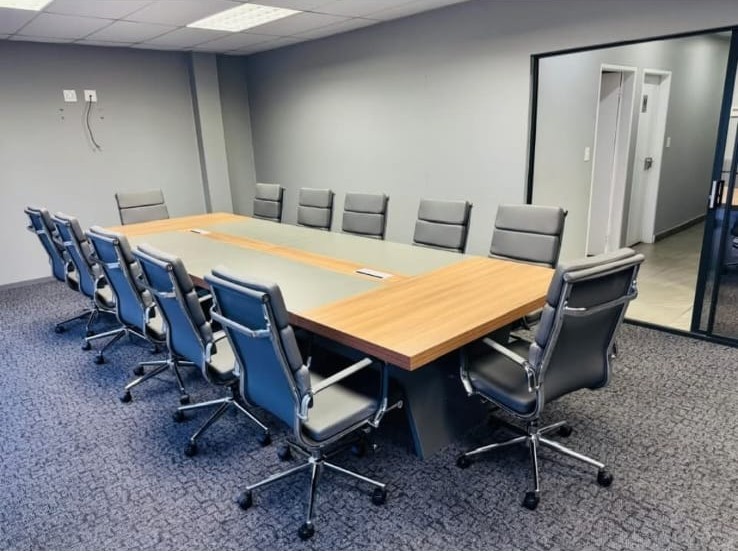 Aldrich Boardroom Table & 12 Lusia Office Chair