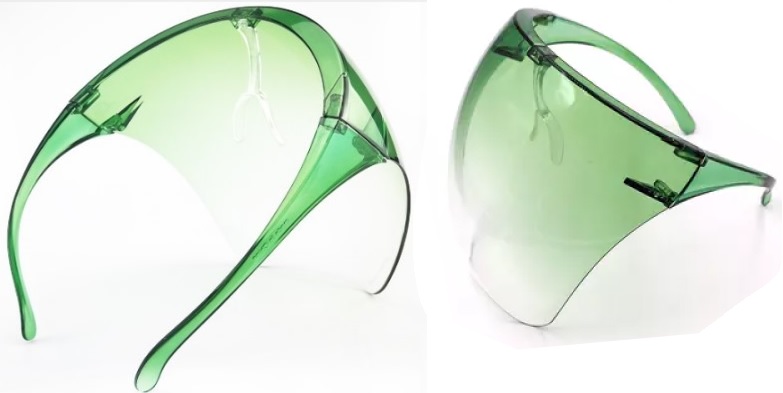 Casey Protective Faceshield Glasses Mask - Green
