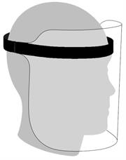 Casey Faceshield With Adjustable Elastic Black Band