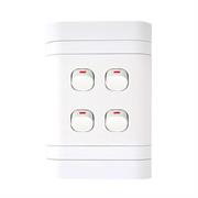 Lesco Flush Cover with 4 Lever 1 Way Switch
