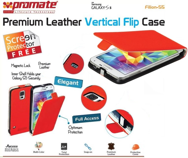 Promate Filion S5 Bookcover Colour: Red
