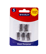 Marlin Metal Sharpeners 1 Hole 5's Blister pack
