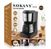 Sokany 900ml Black and Silver Coffee Maker
